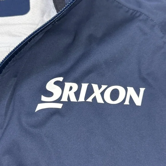 Sunice Srixon Golf Jacket Mens L Blue Windbreaker Zephal Waterproof Full Zip